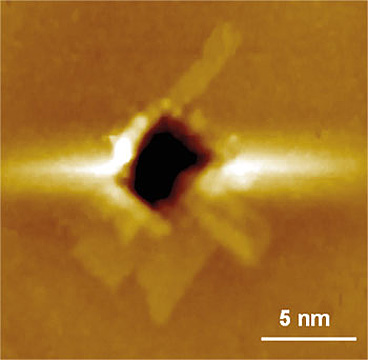 Micrograph that shows surface damage.