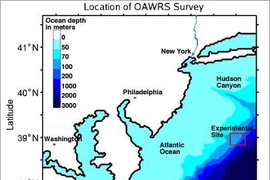 Researchers at MIT, Northeastern University and the Naval Research Laboratory used their new remote sensor system to measure fish populations on the edge of the continental shelf, south of Long Island, N.Y.