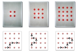 MIT neuroscientists tested children's spatial imagery abilities by asking them to mentally trace paths along a grid.