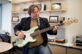 Michael T. Hemann, the Eisen and Chang Career Development Associate Professor of Biology in his lab at MIT.