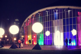  A view from outside Kresge Auditorium.