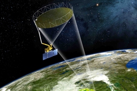 Artist's rendering of the SMAP instrument. 