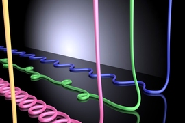 Researchers use numerical simulations to predict different patterns that may form as viscous threads fall onto a moving belt. 