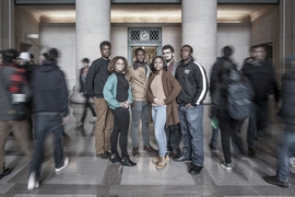 (Left to right) Ade Samuel, Ellen Rice Staten, Rasheed Auguste, Tiera Guinn, Alberto Hernandez, and Isaiah Borne.