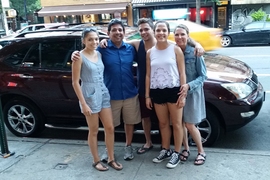 The Esquivel family, from left to right: Emma, Andrew, Drew, Elisabeth, and Susanne.