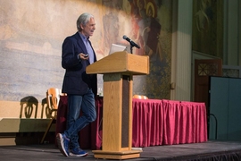 The keynote speaker for the event was Dale Jamieson, a professor of environmental studies and philosophy, an affiliated professor of law and bioethics, and the chair of the Environmental Studies Department at New York University.