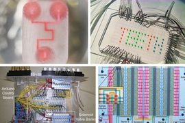 Metafluidics.org, a new MIT open-source website, supplies blueprints for microfluidic parts. Pictured are a few photographs from the website.
