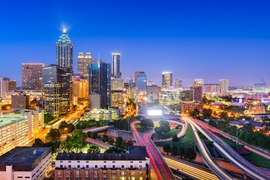 Researchers looked at 11 metro areas — including Atlanta, Georgia, pictured — to examine how much local emissions-reductions programs can help combat climate change. They found that there is likely to be greater impact in the area of residential energy rather than transportation, especially given local hurdles against more compact development. 
