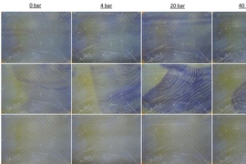 Images obtained in their laboratory setup enabled Emily Tow and Professor John Lienhard to show exactly how biofouling material builds up on a membrane over time, and how it is removed under different pressure conditions.
