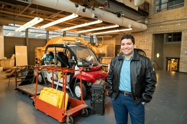 “I can't even tell you the first time I got interested in airplanes,” says AeroAstro major Humberto Caldelas. “I think I just was born with it.”