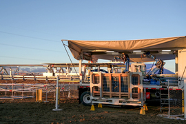 Solar panels being installed